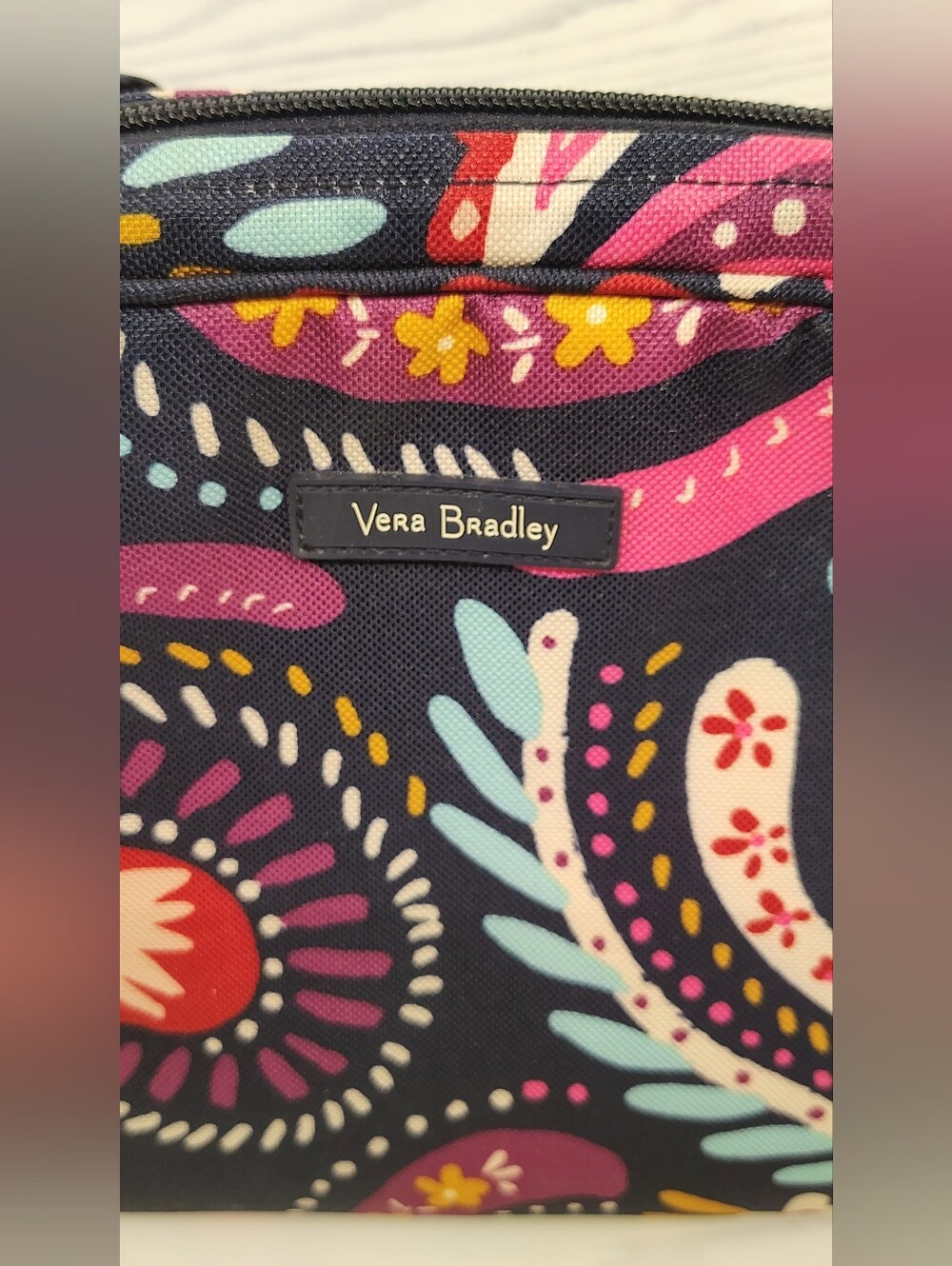 Vera Bradley Navy Paisley Lunch Bag Office School - Picture 7 of 10